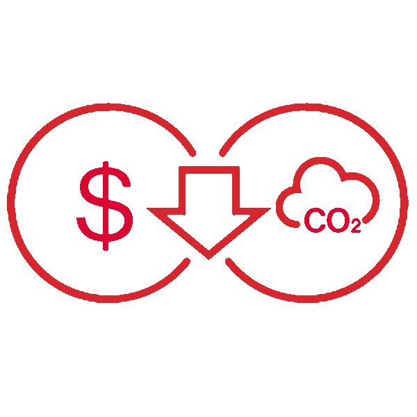 Currency and Co2 icon